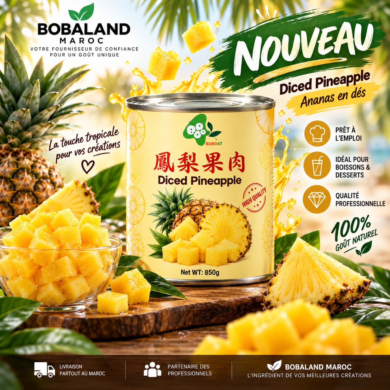 diced pineapple 900g